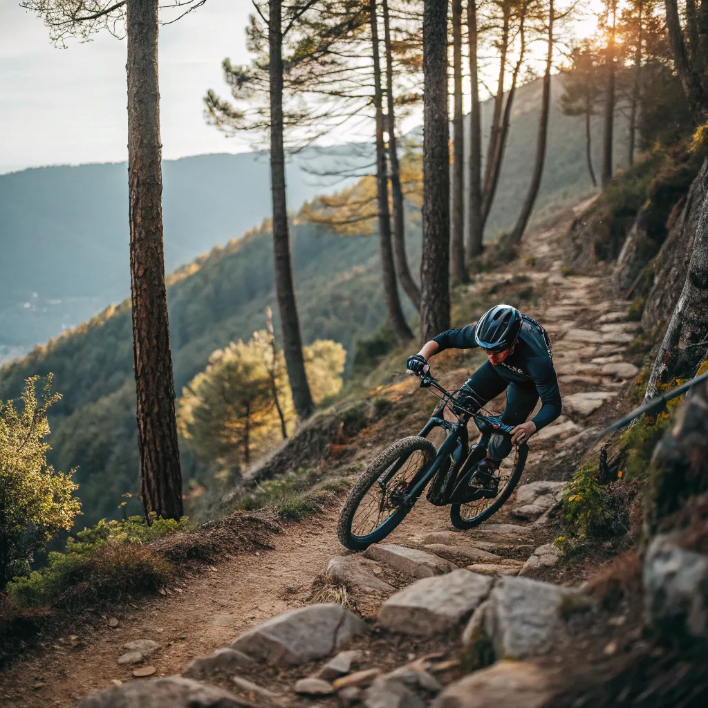 Mountain Bike on Trail
